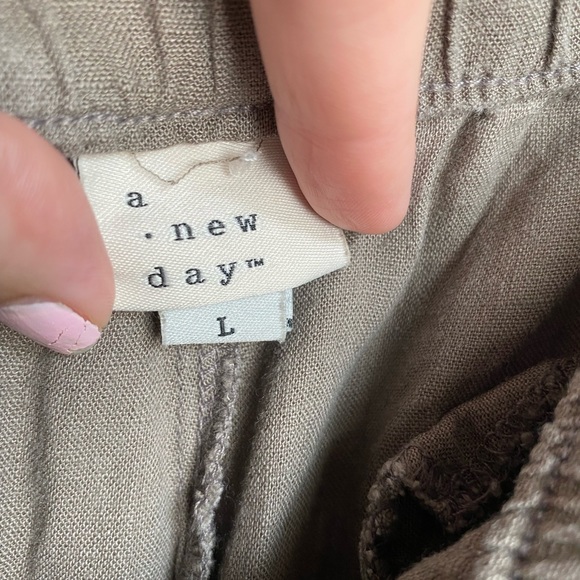 Wide Leg Pull On Pants, A New Day, Size Large - Picture 5 of 5